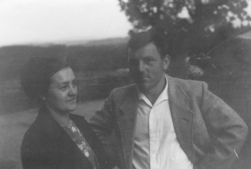 Mit Ehefrau Johanna, 1950er