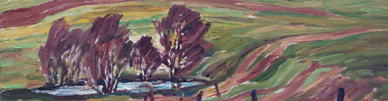 Ausschnitt: Feldweg mit Teich beim Limbach/V., 2005